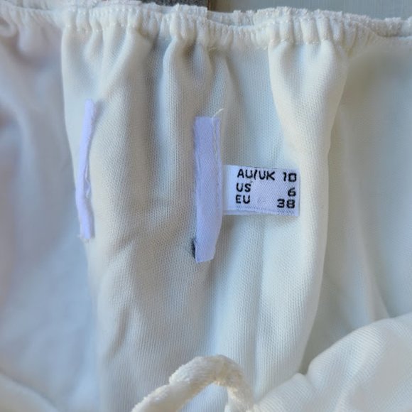 Princess Polly White Don't Be Salty Burnout Velvet Cutout Bodycon Mini Dress 6US - Picture 11 of 11